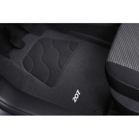 Tapis de sol intérieur moulé en 3D pour Peugeot 207 noir -  France