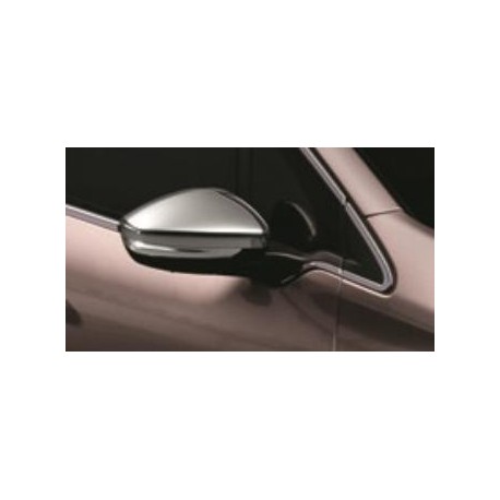 1 Paire ABS Chrome Couvercle de rétroviseur de Porte latérale DYBANP Couverture de rétroviseur de Voiture pour Peugeot 208 2014-2017